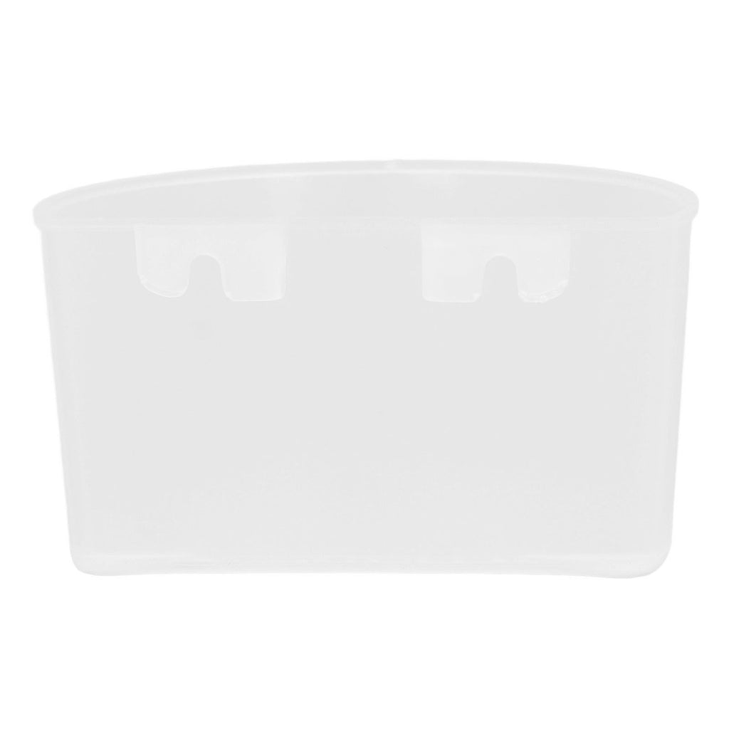 20Pcs Bird Food Bowl Plastic Parrot Water Feeding Cup Birdcage Feeder Trough Set Kit White 11x6cm / 4.33x2.36in