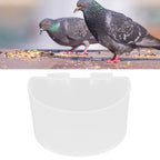 20Pcs Bird Food Bowl Plastic Parrot Water Feeding Cup Birdcage Feeder Trough Set Kit White 11x6cm / 4.33x2.36in