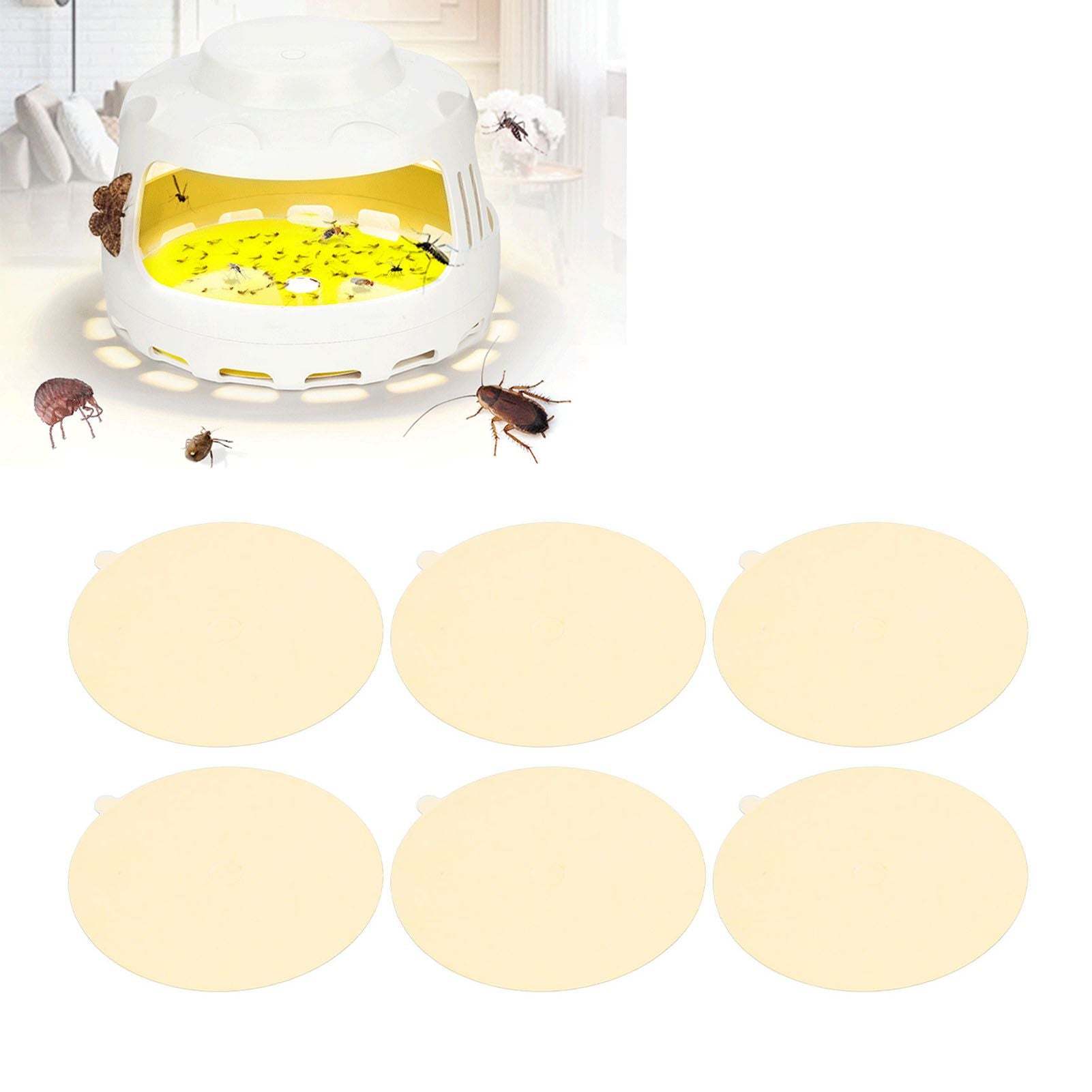 Stick Fly Board Replacement Universal Flies Trap Glue Boards for Flea Light Mosquitoes 10pcs