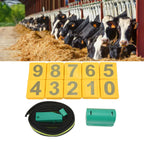 Cow Collar Wear Resistant Plastic Animal Collar with Pedometer 10 Number Plate Cow Identifying Collar for Animal Husbandry