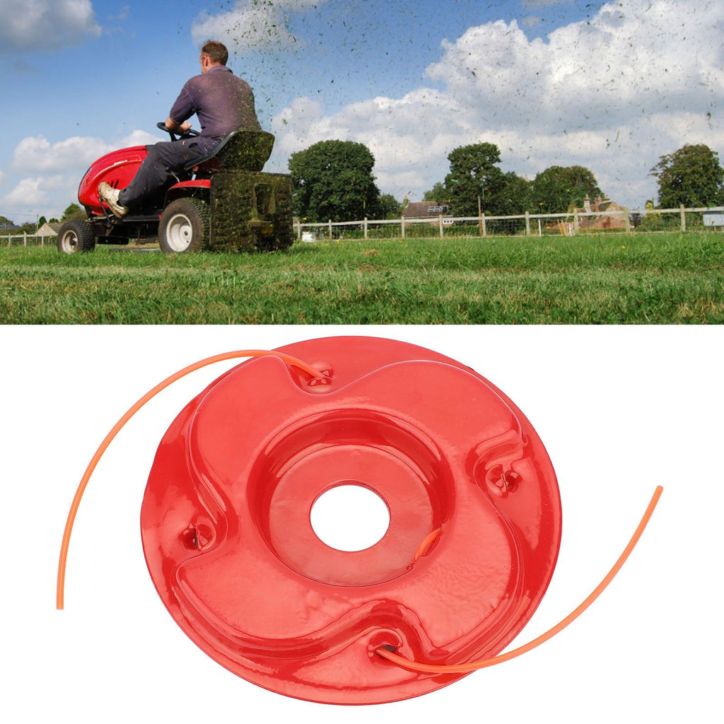 String Trimmer Head Universal Red Iron Lawn Mower Weeder Trimmer Head Replacement for Agriculture Style 1
