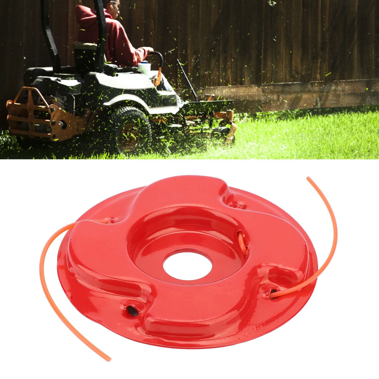 String Trimmer Head Universal Red Iron Lawn Mower Weeder Trimmer Head Replacement for Agriculture Style 1
