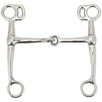 Horse Breaking Bit Stainless Steel 125mm Jointed Mouth Bit Equipment with Turn Cheek for Training