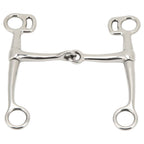 Horse Breaking Bit Stainless Steel 125mm Jointed Mouth Bit Equipment with Turn Cheek for Training