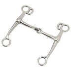 Horse Breaking Bit Stainless Steel 125mm Jointed Mouth Bit Equipment with Turn Cheek for Training