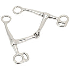 Horse Breaking Bit Stainless Steel 125mm Jointed Mouth Bit Equipment with Turn Cheek for Training