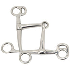 Horse Breaking Bit Stainless Steel 125mm Jointed Mouth Bit Equipment with Turn Cheek for Training