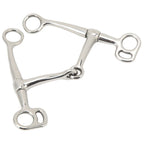 Horse Breaking Bit Stainless Steel 125mm Jointed Mouth Bit Equipment with Turn Cheek for Training