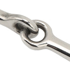 Horse Breaking Bit Stainless Steel 125mm Jointed Mouth Bit Equipment with Turn Cheek for Training