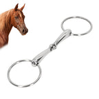 Horse Snaffle Bit Stainless Steel Horse Mouth Bit Jointed Chewing Mouth Roller 135mm