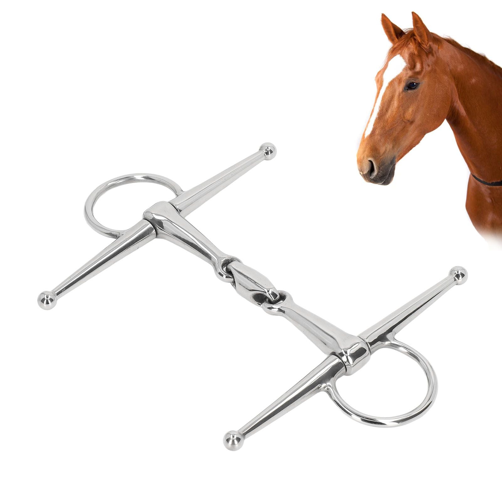 135mm Horse Mouth Bit Stainless Steel Horse Cheek Snaffle for Cultivation Outdoor Gift
