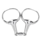 Horse Gag Ring Snaffle Bite Stainless Steel 125mm Loose Oval Link Mouthpiece Horse Training Equipment
