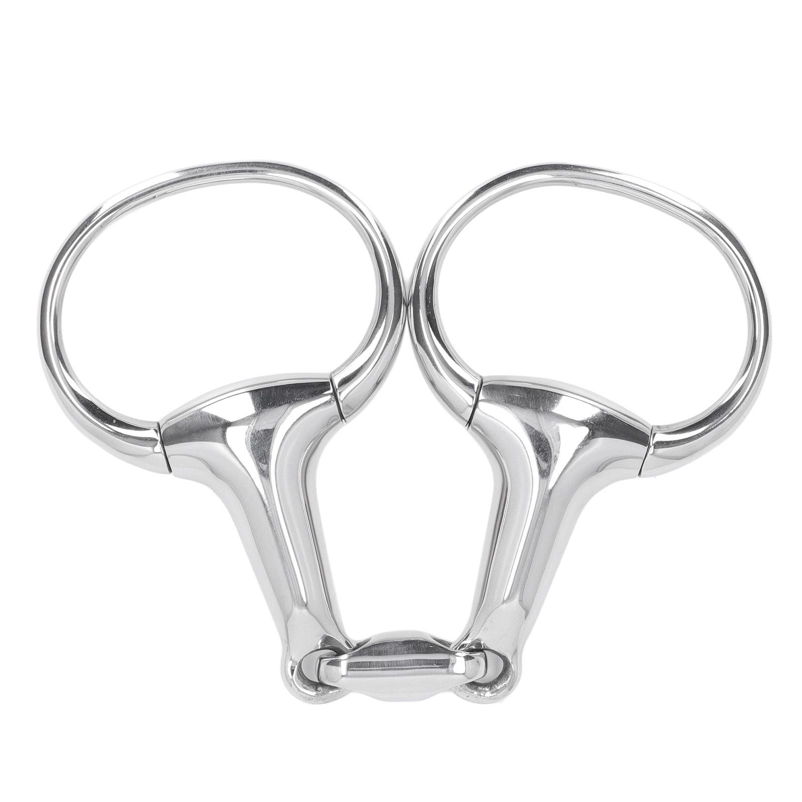 Horse Gag Ring Snaffle Bite Stainless Steel 125mm Loose Oval Link Mouthpiece Horse Training Equipment