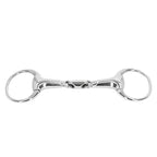 Horse Gag Ring Snaffle Bite Stainless Steel 125mm Loose Oval Link Mouthpiece Horse Training Equipment