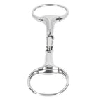 Horse Gag Ring Snaffle Bite Stainless Steel 125mm Loose Oval Link Mouthpiece Horse Training Equipment