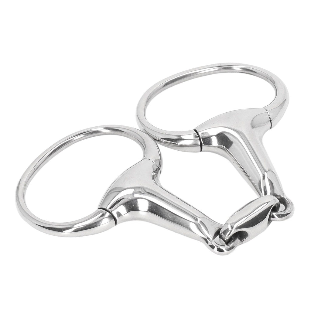 Horse Gag Ring Snaffle Bite Stainless Steel 125mm Loose Oval Link Mouthpiece Horse Training Equipment