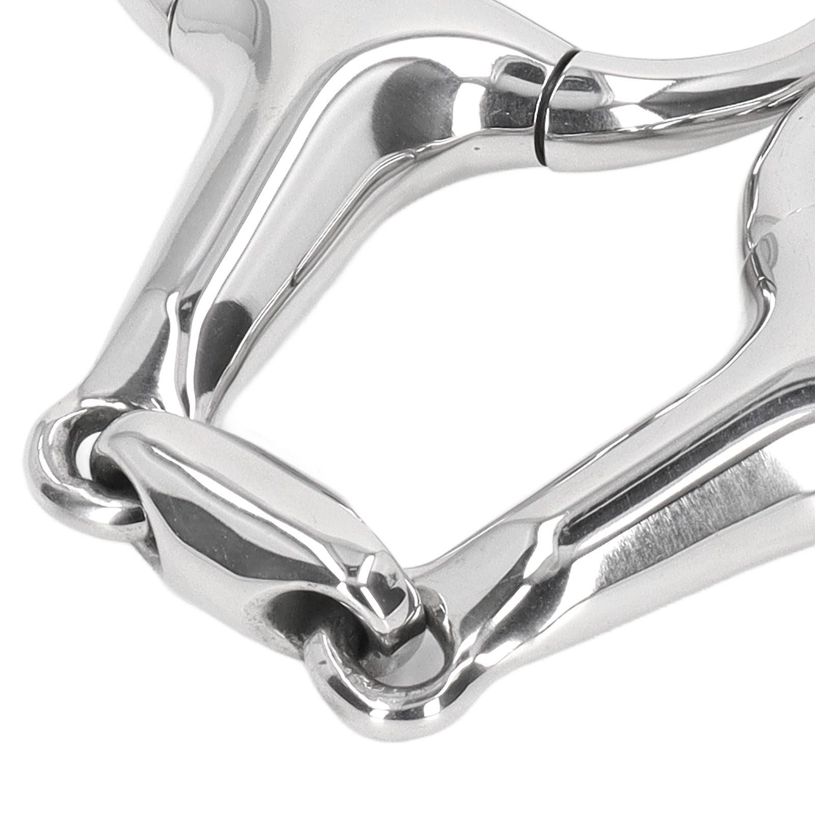 Horse Gag Ring Snaffle Bite Stainless Steel 125mm Loose Oval Link Mouthpiece Horse Training Equipment