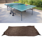 Ping Pong Table Cover Outdoor Waterproof Dustproof Silver Coating Table Tennis Cover for Courtyard Terrace Brown
