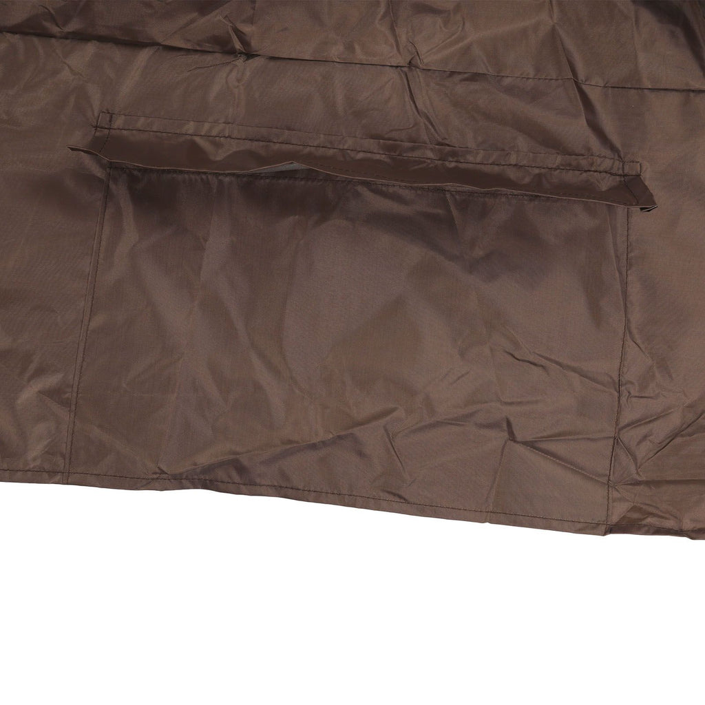 Ping Pong Table Cover Outdoor Waterproof Dustproof Silver Coating Table Tennis Cover for Courtyard Terrace Brown