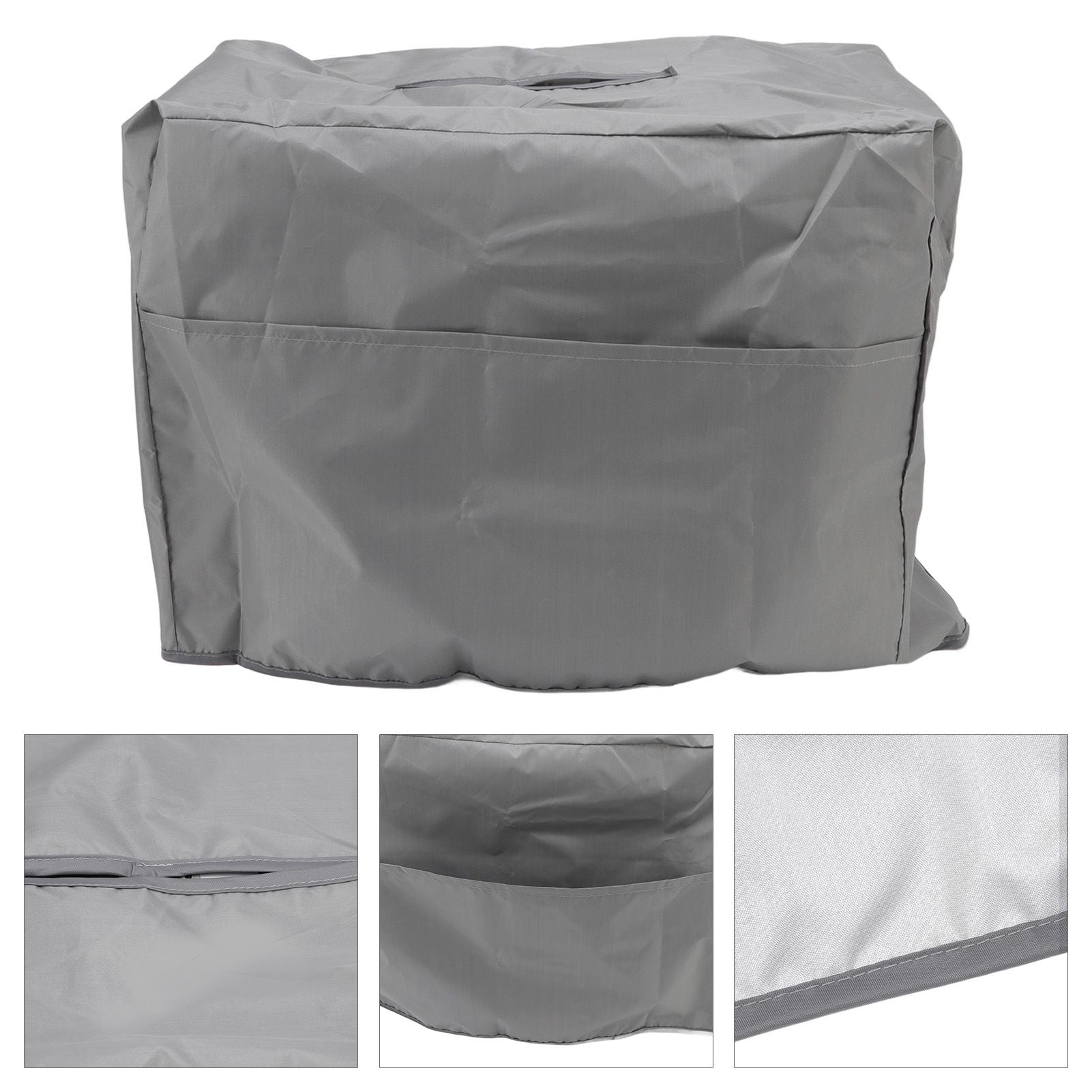 Welding Machine Canopy Waterproof 190T Silver Plated Polyester Taffeta UV Proof Welder Dust Cover for Garden Balcony 50x25x31cm/19.7x9.8x12.2in Grey