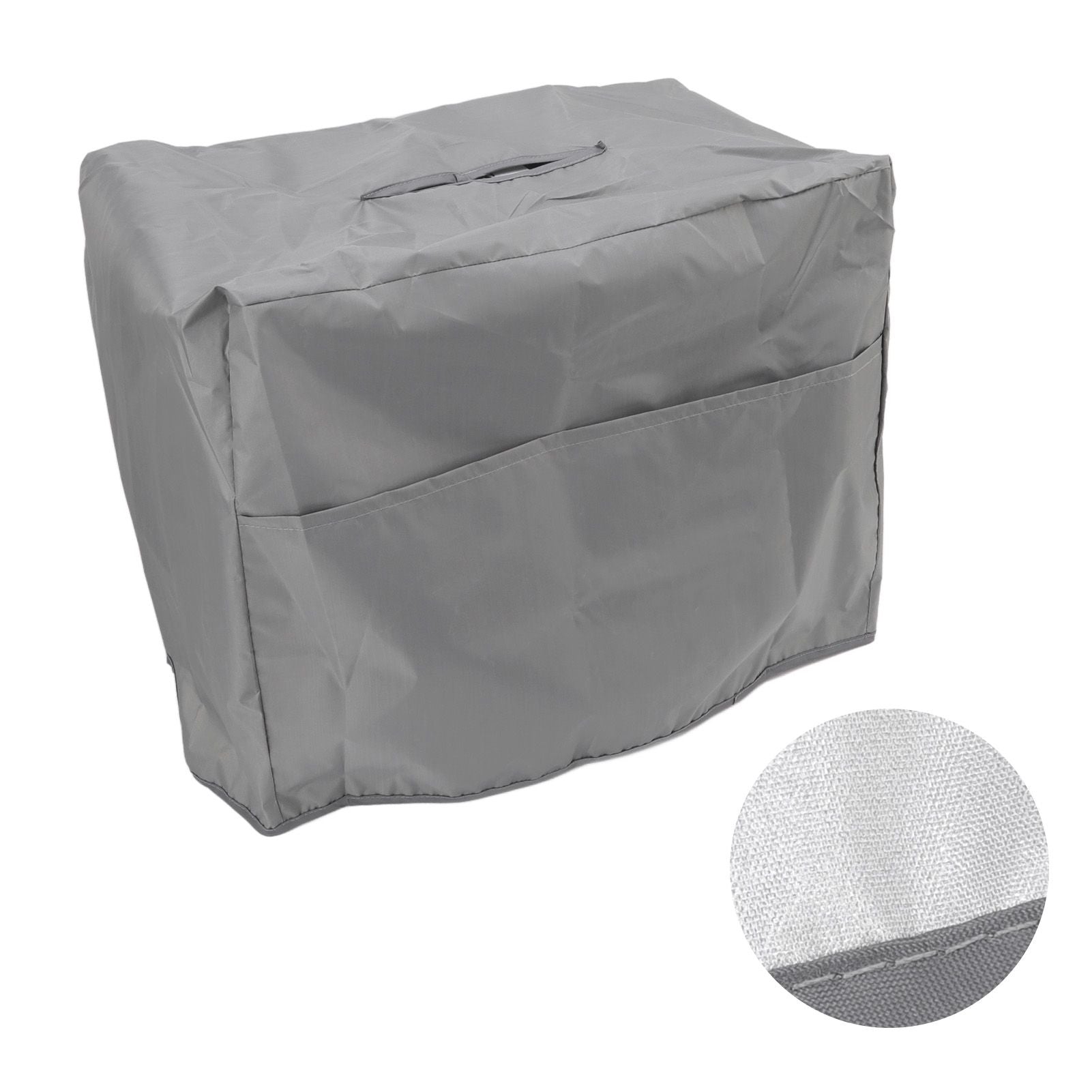 Welding Machine Canopy Waterproof 190T Silver Plated Polyester Taffeta UV Proof Welder Dust Cover for Garden Balcony 47x28x37cm/18.5x11.0x14.6in Grey