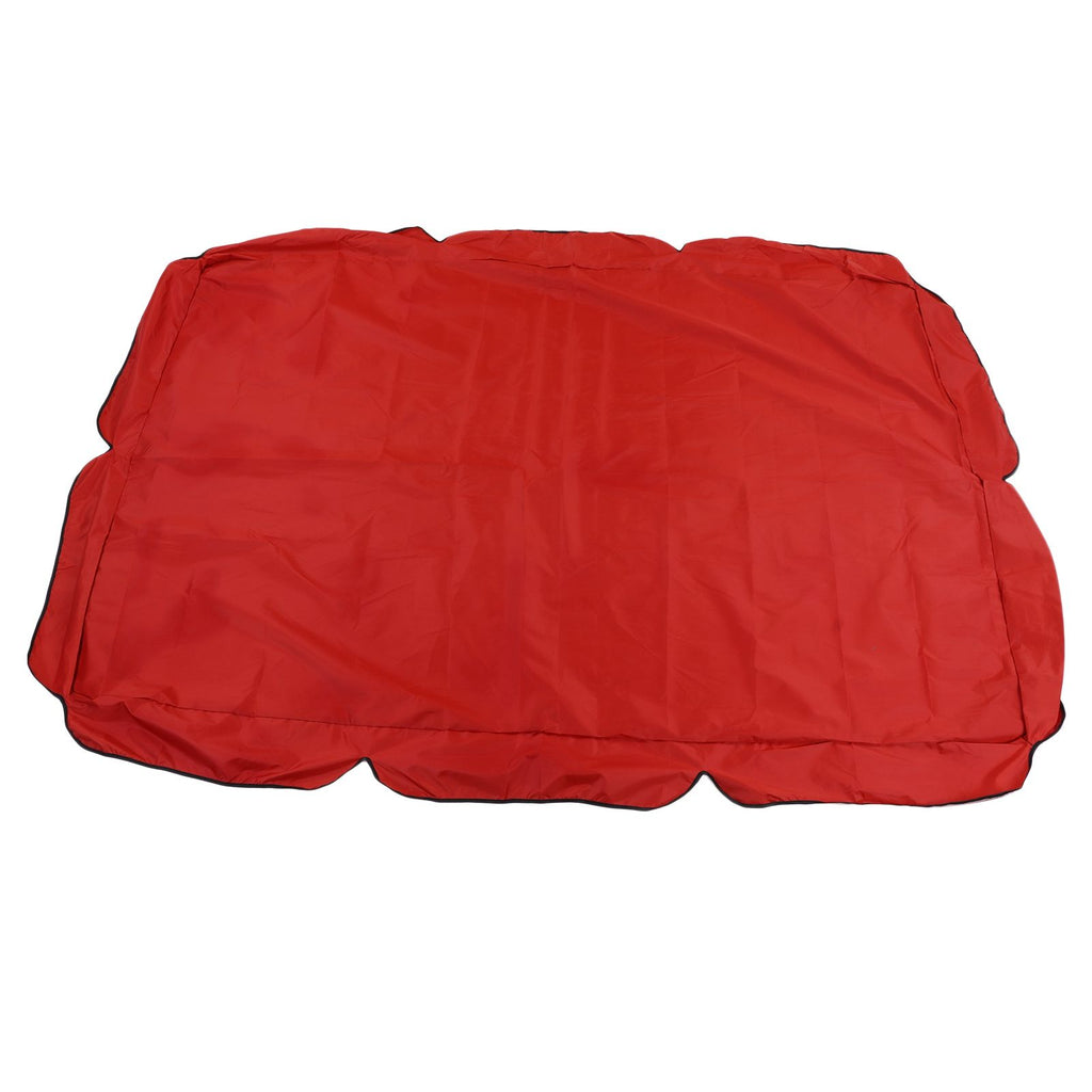 Outdoor Swing Canopy Silver Coated Oxford Cloth Waterproof Swing Chair Top Cover for Garden Sun Shade Accessory Red
