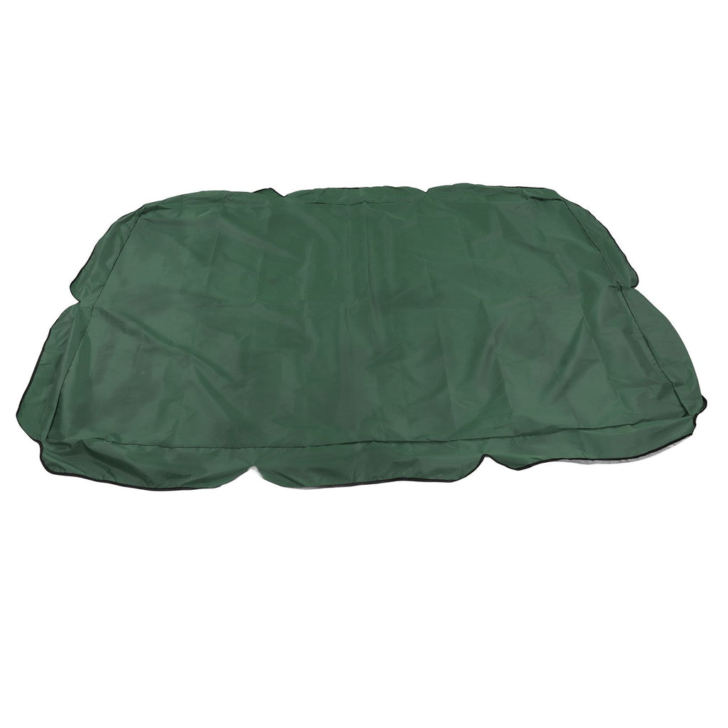 Outdoor Swing Canopy Silver Coated Oxford Cloth Waterproof Swing Chair Top Cover for Garden Sun Shade Accessory Dark Green