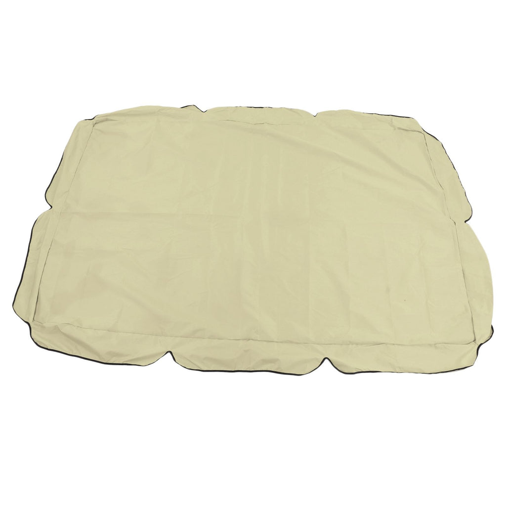 Outdoor Swing Canopy Silver Coated Oxford Cloth Waterproof Swing Chair Top Cover for Garden Sun Shade Accessory Beige