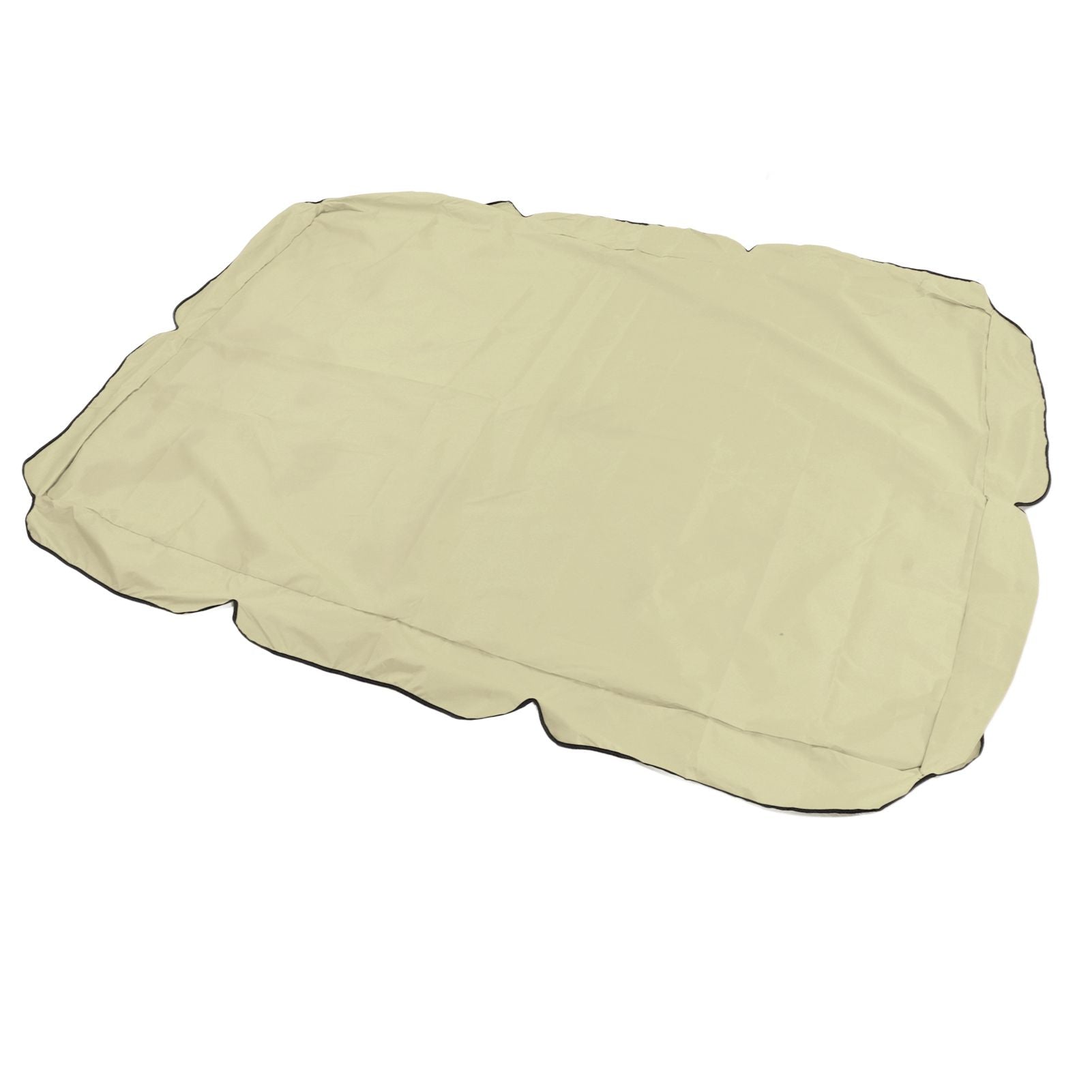 Outdoor Swing Canopy Silver Coated Oxford Cloth Waterproof Swing Chair Top Cover for Garden Sun Shade Accessory Beige