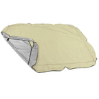 Outdoor Swing Canopy Silver Coated Oxford Cloth Waterproof Swing Chair Top Cover for Garden Sun Shade Accessory Beige