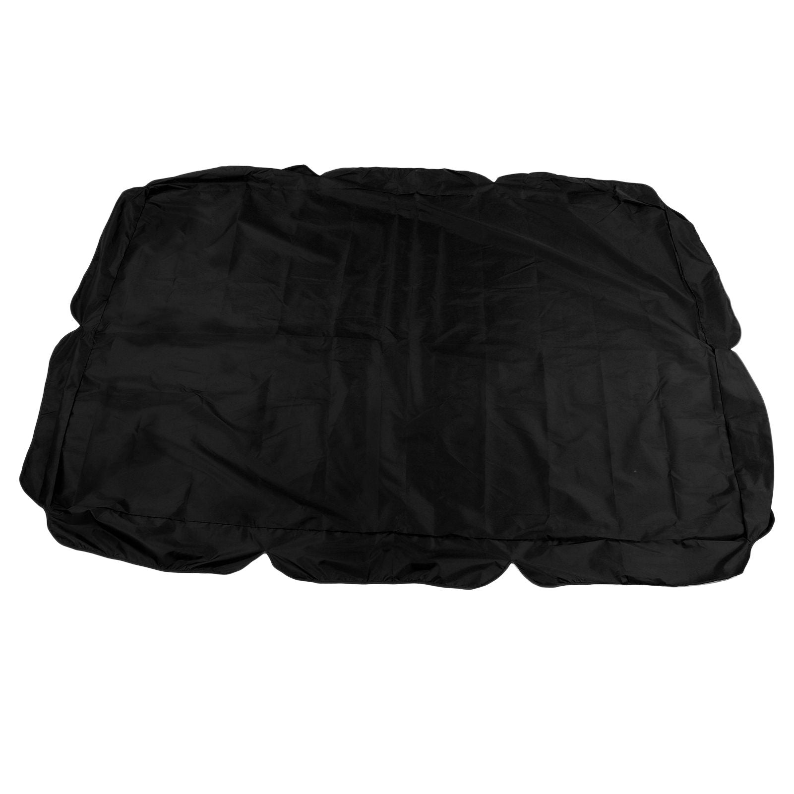 Outdoor Swing Canopy Silver Coated Oxford Cloth Waterproof Swing Chair Top Cover for Garden Sun Shade Accessory Black