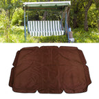 Outdoor Swing Canopy Waterproof Porch Top Cover Replacement UV Proof for Patio Yard Chair Brown