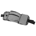 Pet Training Waist Pouch Bag Polyester Multiple Pockets Removable Snack Bag for Outdoor Grey