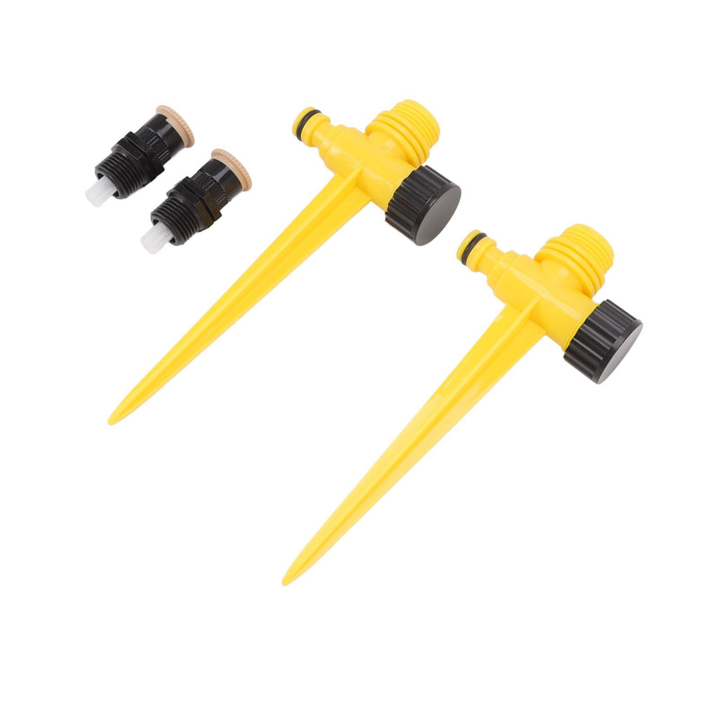 2Set 360 Degree Rotating Garden Yard Sprinkler Ground Plug Type McGonagall Sprinkler Head for Drip Irrigation Green Cooling