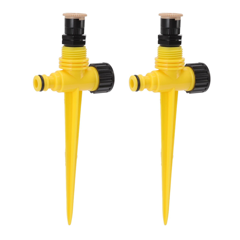 2Set 360 Degree Rotating Garden Yard Sprinkler Ground Plug Type McGonagall Sprinkler Head for Drip Irrigation Green Cooling