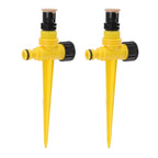 2Set 360 Degree Rotating Garden Yard Sprinkler Ground Plug Type McGonagall Sprinkler Head for Drip Irrigation Green Cooling