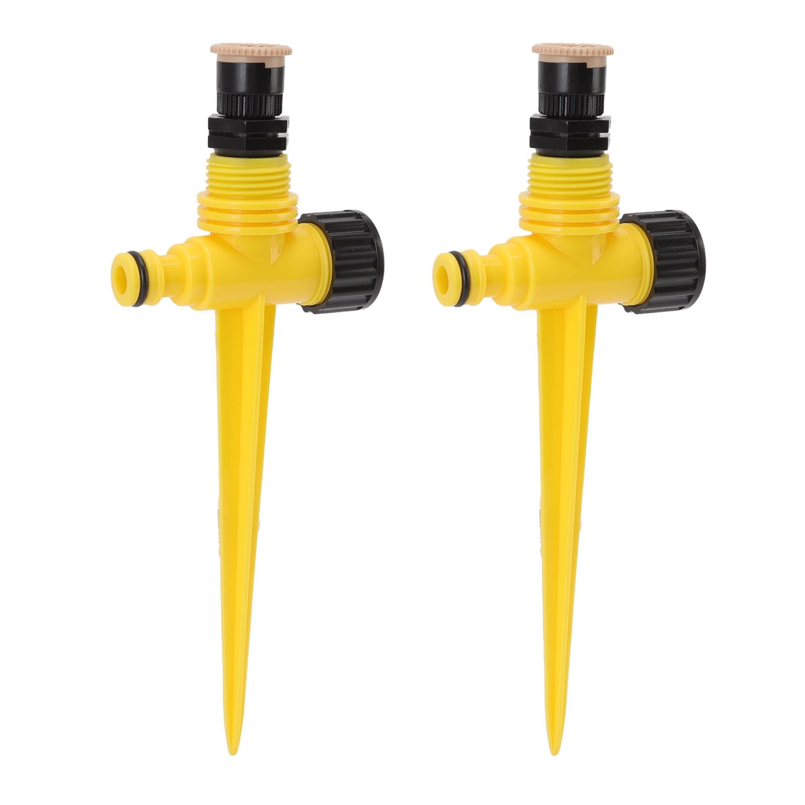 2Set 360 Degree Rotating Garden Yard Sprinkler Ground Plug Type McGonagall Sprinkler Head for Drip Irrigation Green Cooling