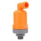 Orange Automatic Air Vent Valve High Hardness Great Flowing Rate PP Exhaust Vent Valve Top G1/2 Bottom G1 Fast Type 6632A PP