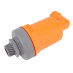 Orange Automatic Air Vent Valve High Hardness Great Flowing Rate PP Exhaust Vent Valve Top G1/2 Bottom G1 Fast Type 6632A PP