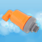 Orange Automatic Air Vent Valve High Hardness Great Flowing Rate PP Exhaust Vent Valve Top G1/2 Bottom G1 Fast Type 6632A PP
