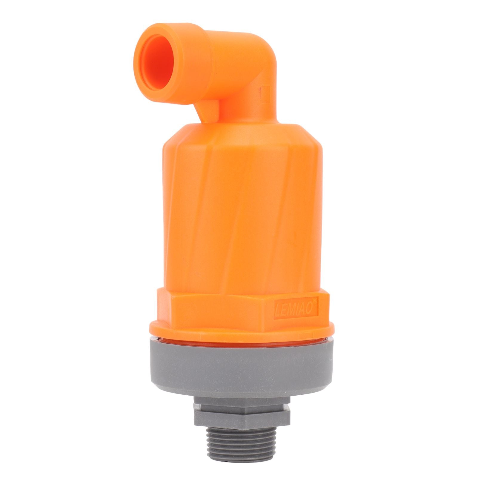 Orange Automatic Air Vent Valve High Hardness Great Flowing Rate PP Exhaust Vent Valve Top G1/2 Bottom G1 Compound Type 6632B PP