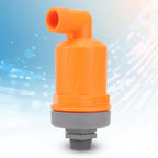 Orange Automatic Air Vent Valve High Hardness Great Flowing Rate PP Exhaust Vent Valve Top G1/2 Bottom G1 Compound Type 6632B PP