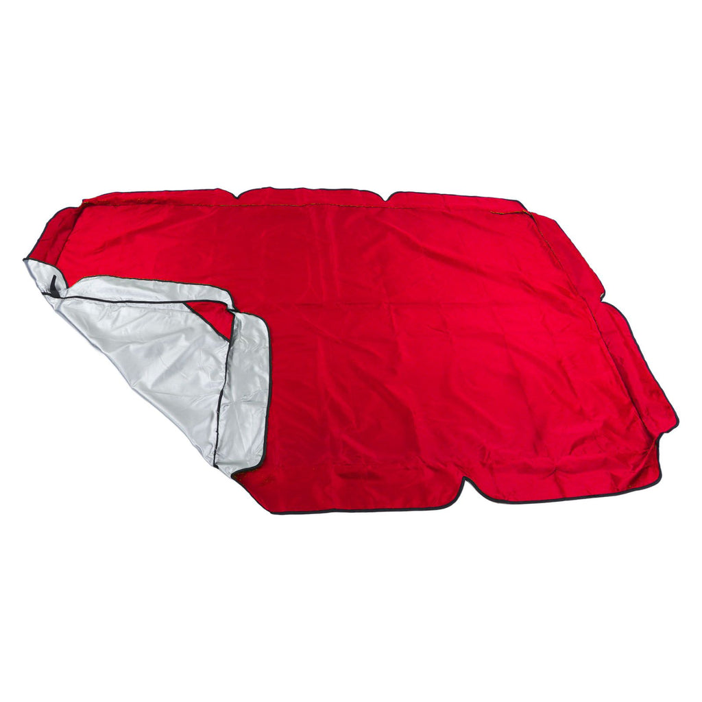 Swing Canopy Replacement Silver Coated Oxford Cloth Waterproof Swing Chair Canopy Cover for Outdoor Garden Balcony Red