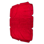 Swing Canopy Replacement Silver Coated Oxford Cloth Waterproof Swing Chair Canopy Cover for Outdoor Garden Balcony Red