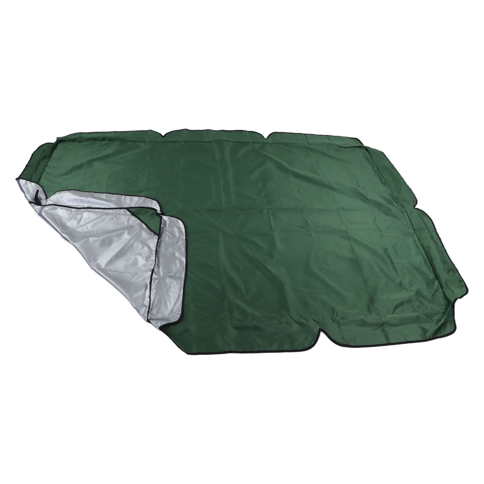 Swing Canopy Replacement Silver Coated Oxford Cloth Waterproof Swing Chair Canopy Cover for Outdoor Garden Balcony Dark Green