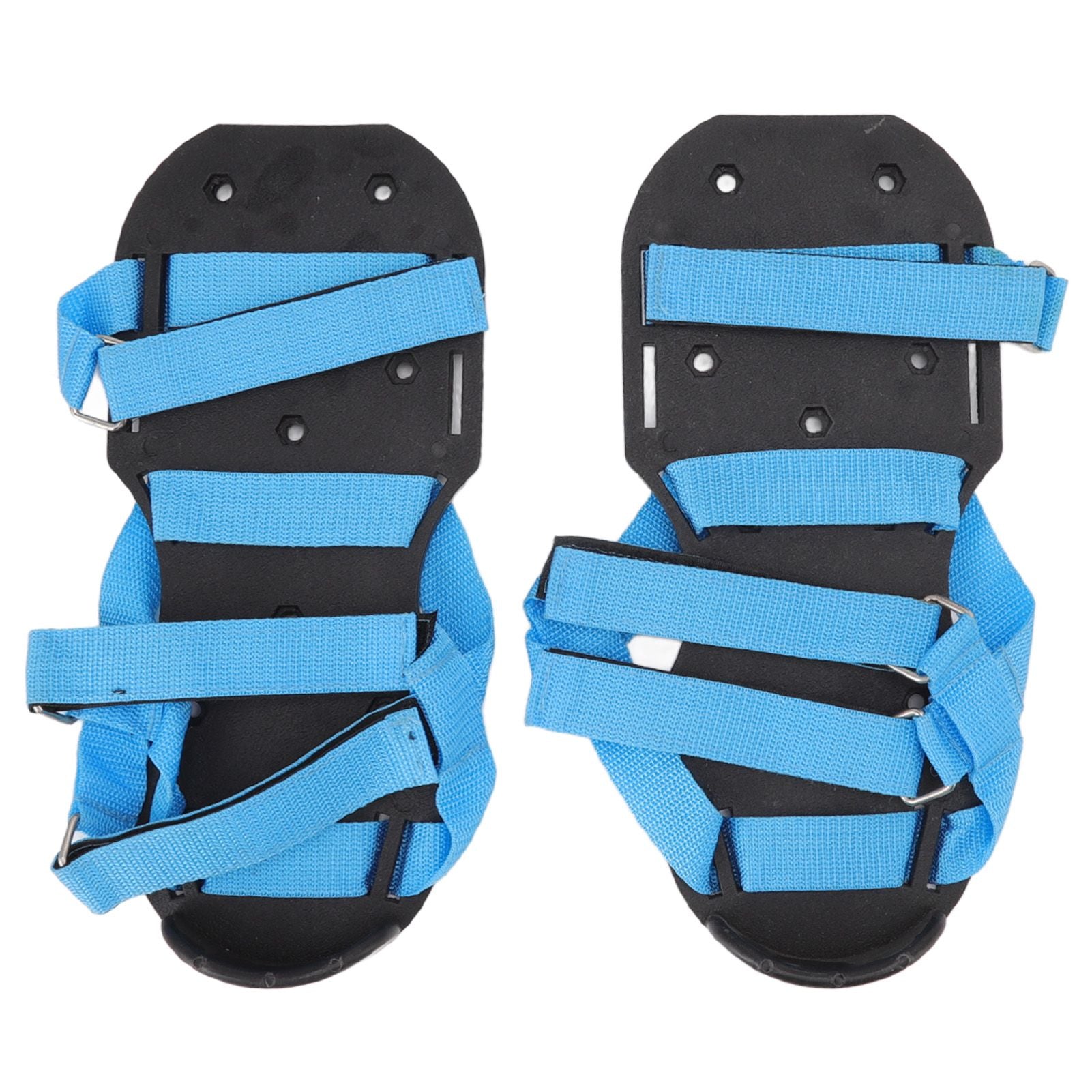 Lawn Aerator Shoes Garden Scarifier Shoes Soil Aeration Spike Shoes for Patio Yard Grassland Blue