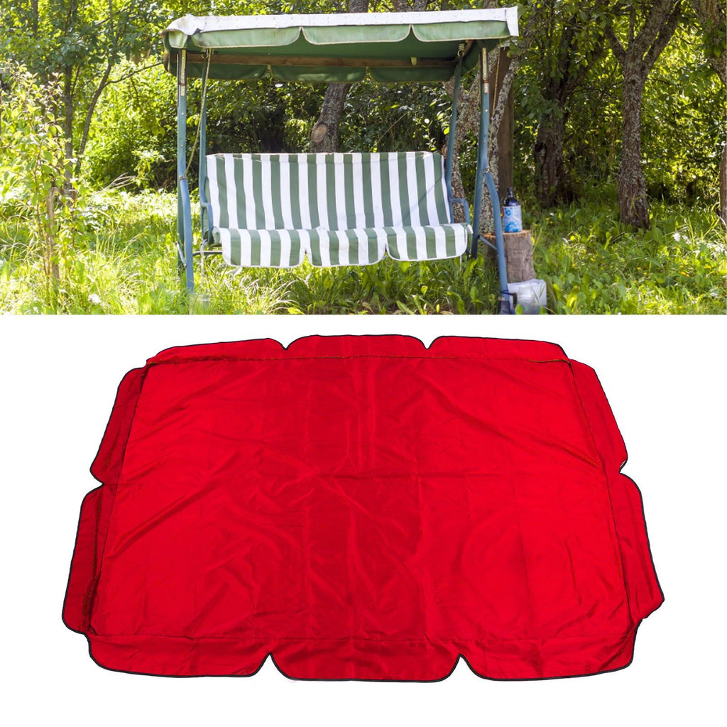 Outdoor Swing Canopy Garden Courtyard Waterproof Rocking Chair Dust Top Cover 210D Silver Coated Oxford Cloth Balcony Swing Canopy Red