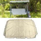 Outdoor Swing Canopy Garden Courtyard Waterproof Rocking Chair Dust Top Cover 210D Silver Coated Oxford Cloth Balcony Swing Canopy Beige