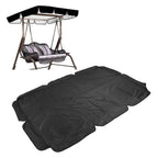 Outdoor Swing Canopy Garden Courtyard Waterproof Rocking Chair Dust Top Cover 210D Silver Coated Oxford Cloth Balcony Swing Canopy Black