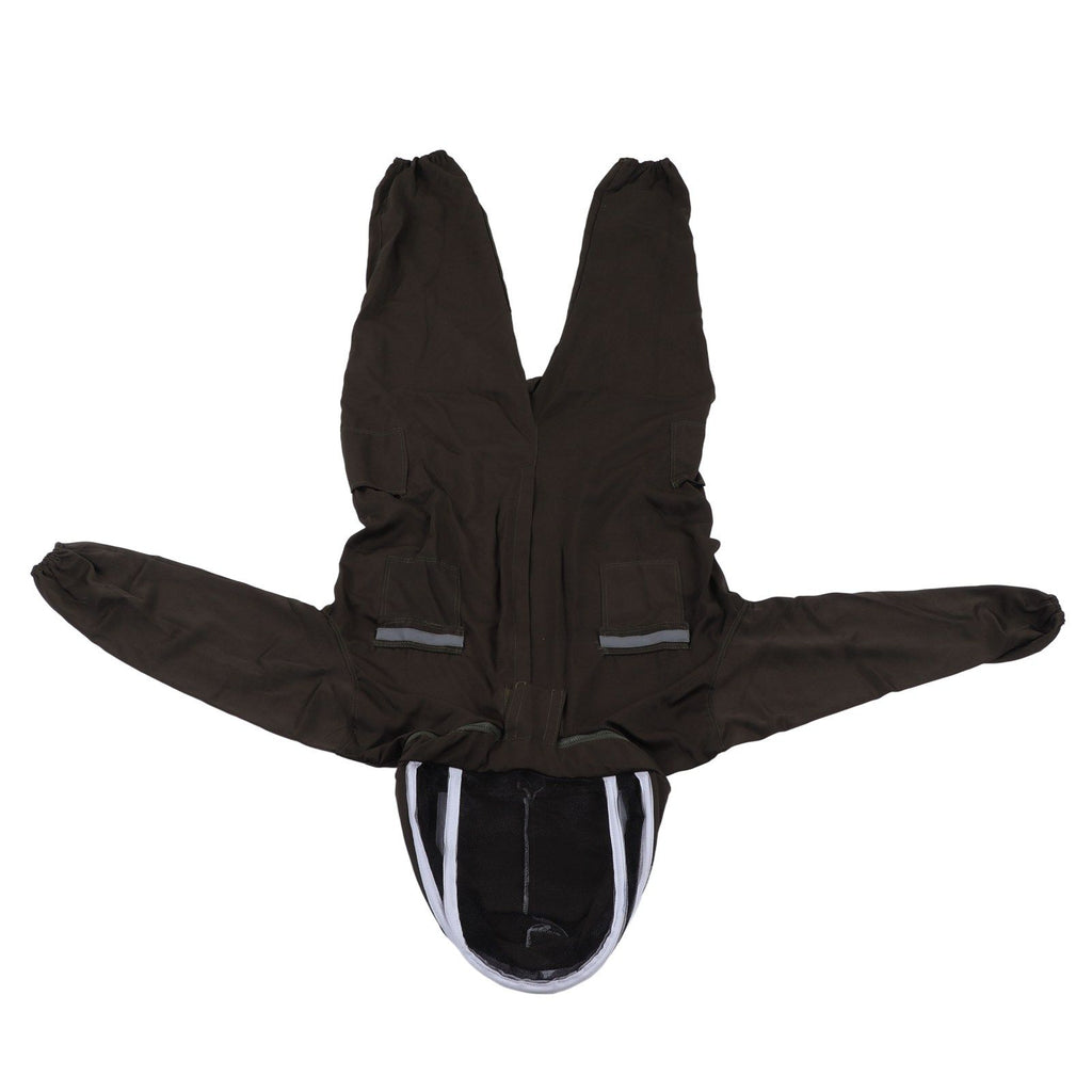 All in One Green Beekeeping Suit Ventilated Breathable Polyester Full Body Protective Beekeeper Clothes